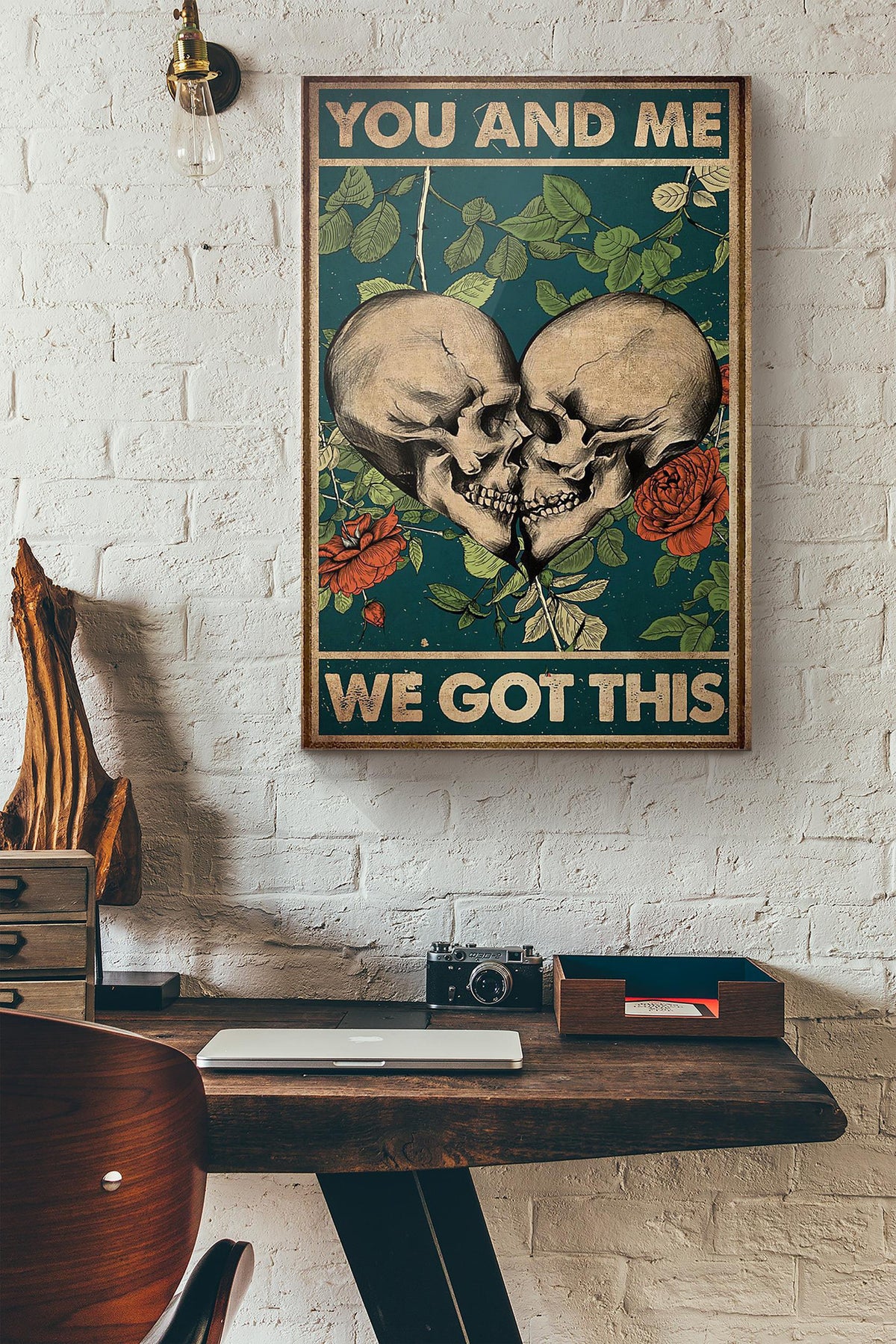 Skull Family You And Me We Got This Canvas Ideas, Canvas Hanging Prints,  Gift Idea Framed Prints, Canvas