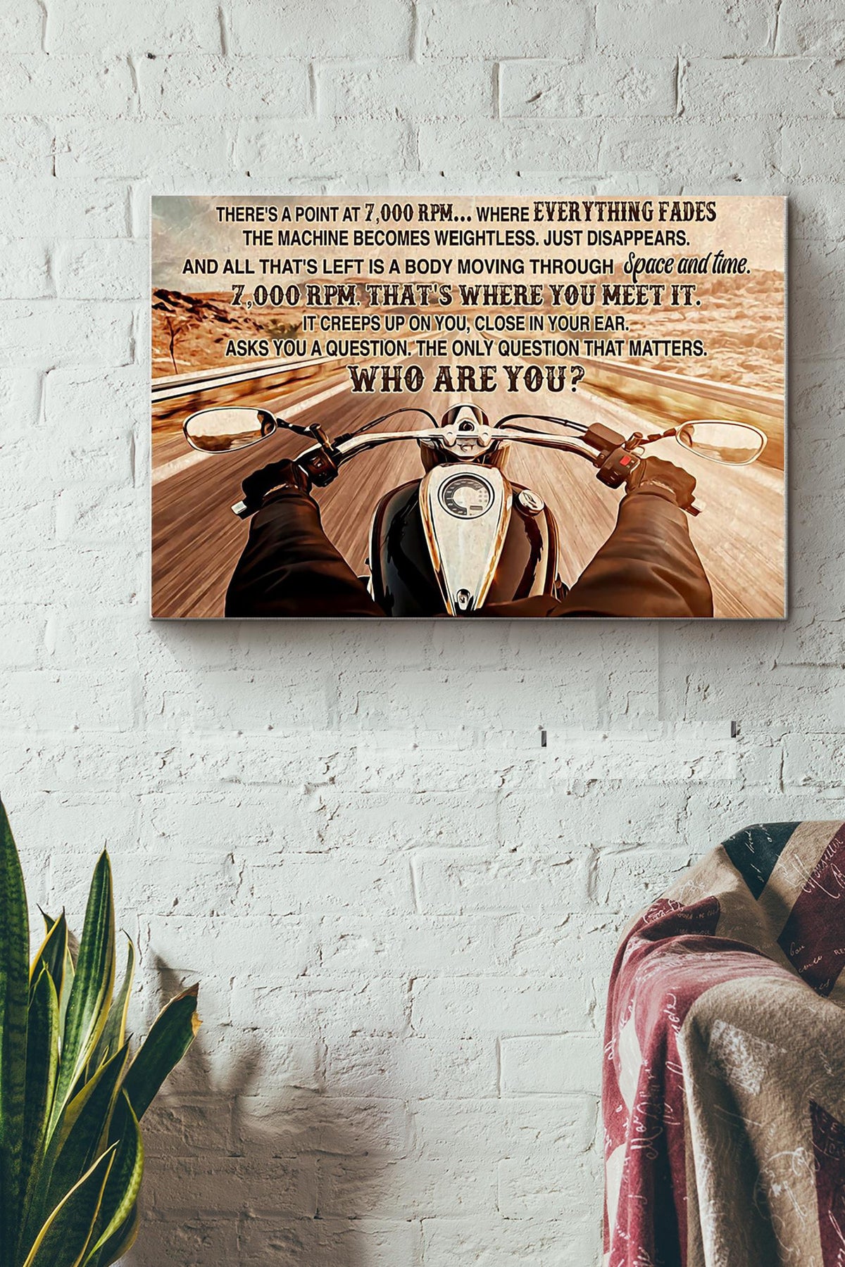 The Only Question That Matters Who Are You Motorcycle Traveling Canvas Ideas, Canvas Hanging Prints,  Gift Idea Framed Prints, Canvas
