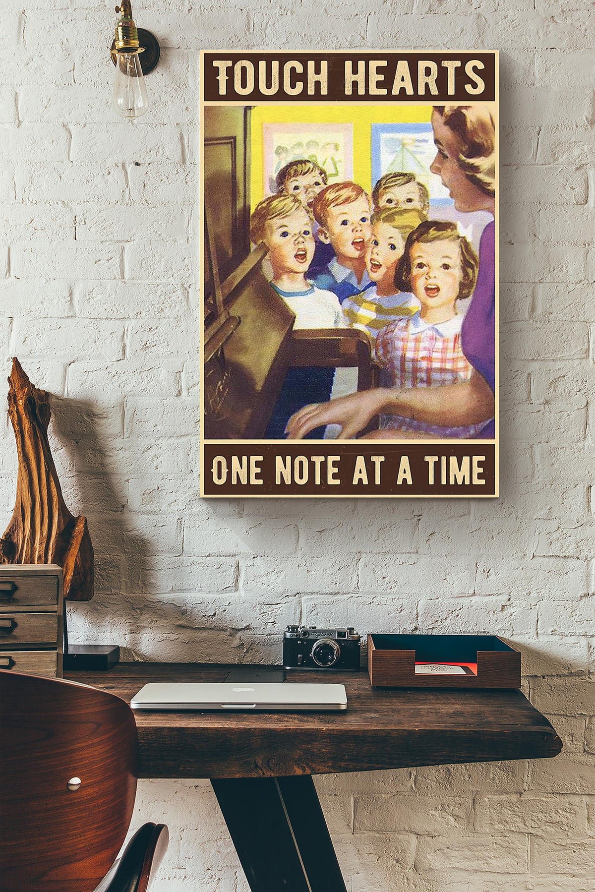 Music Teacher Touch Hearts One Note At A Time Canvas Ideas, Canvas Hanging Prints,  Gift Idea Framed Prints, Canvas