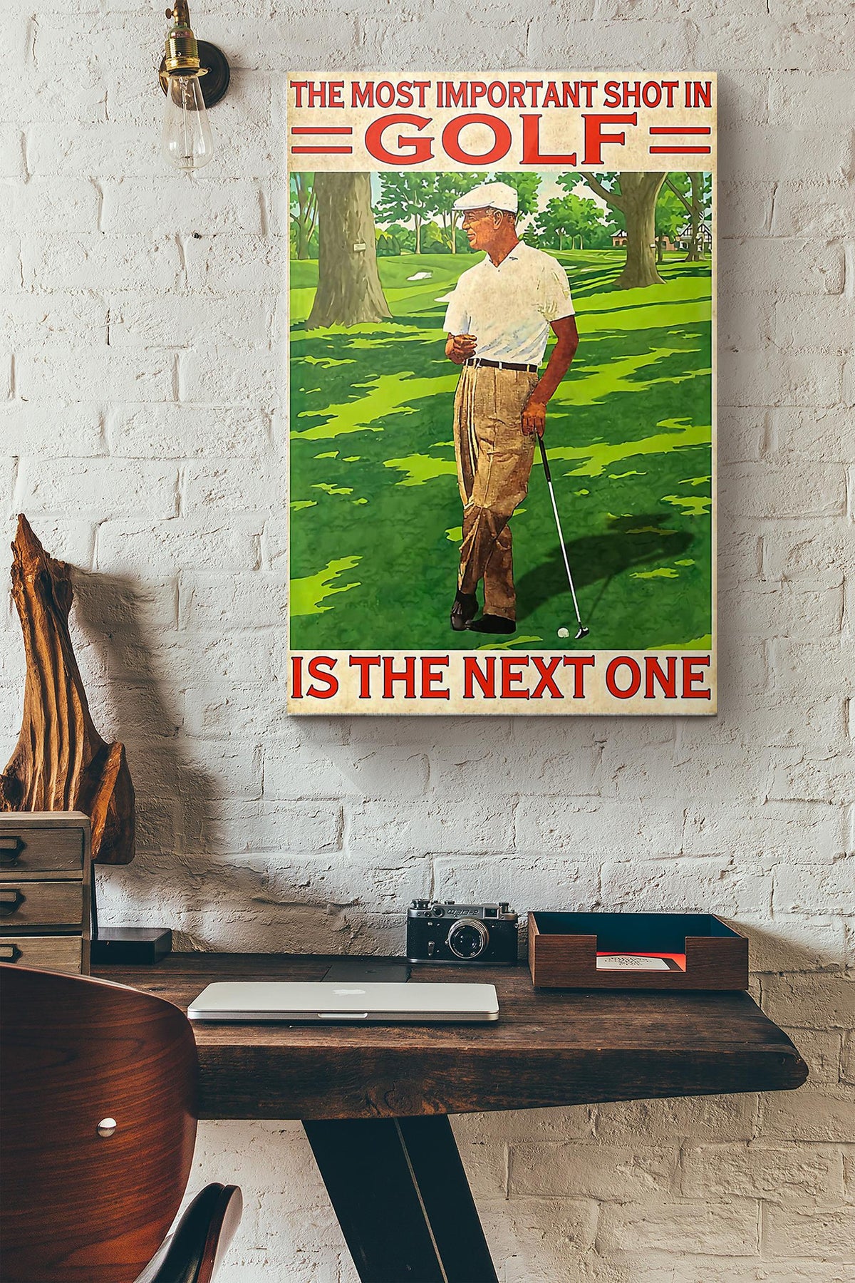 The Most Important Shot In Golf Is The Next One Canvas Ideas, Canvas Hanging Prints, Gift Idea Framed Prints, Canvas