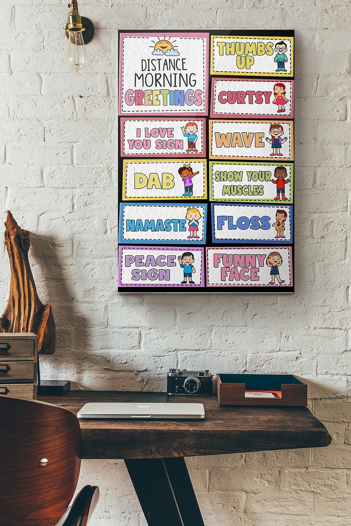 Teacher Distance Morning Greetings Canvas Ideas, Canvas Hanging Prints,  Gift Idea Framed Prints, Canvas