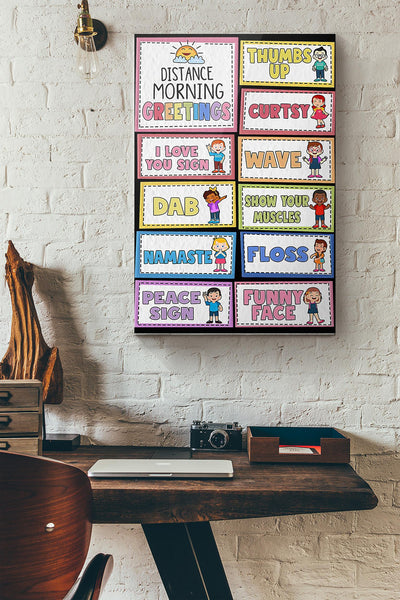 Teacher Distance Morning Greetings Canvas Ideas, Canvas Hanging Prints,  Gift Idea Framed Prints, Canvas