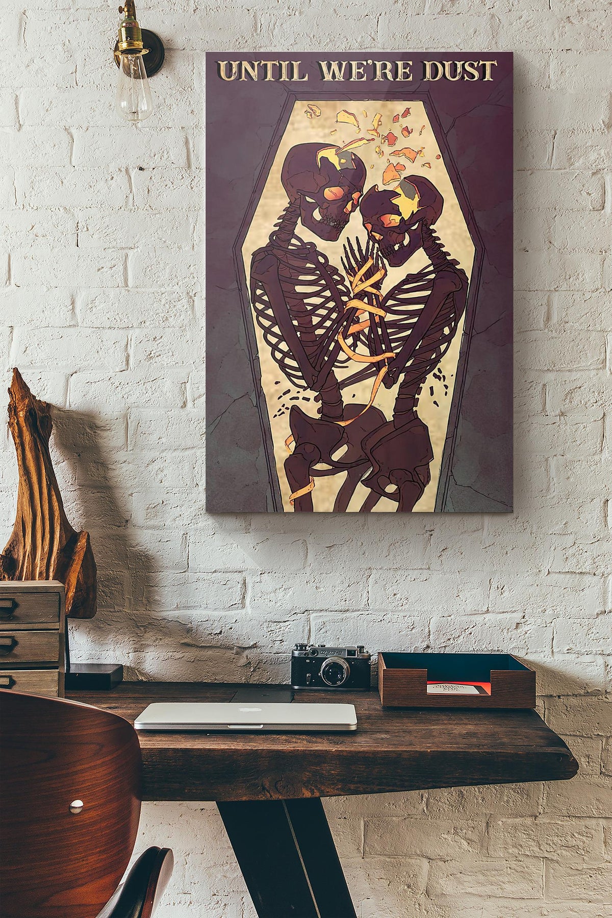 Skull Couple Until Were Dust Canvas Ideas, Canvas Hanging Prints,  Gift Idea Framed Prints, Canvas