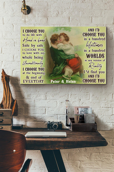 Irish Couple I Choose You Canvas Ideas, Canvas Hanging Prints,  Gift Idea Framed Prints, Canvas