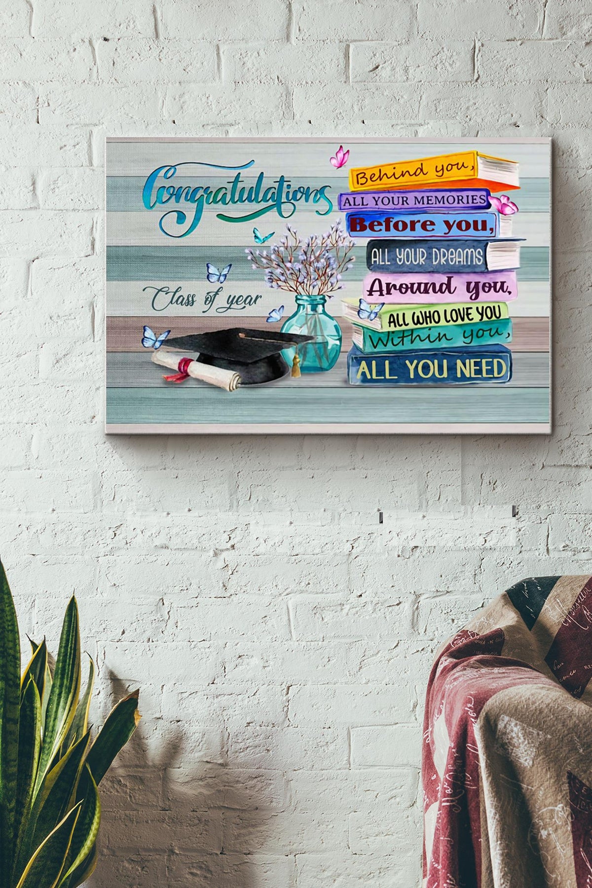 Teacher Congratulation Class Of Year Canvas Ideas, Canvas Hanging Prints,  Gift Idea Framed Prints, Canvas