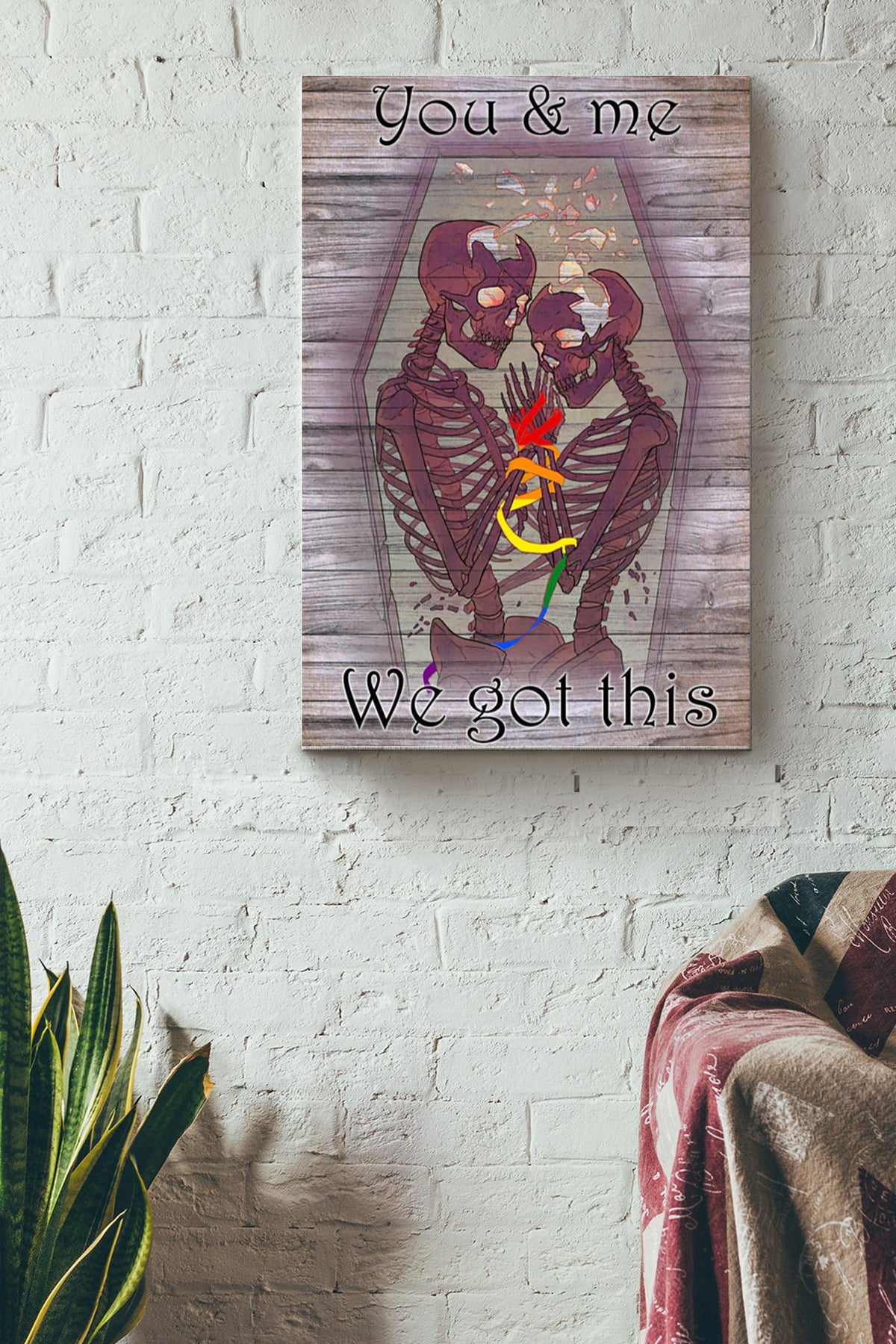 You And Me We Got This Live And Die Together Pride Of Our Love Lgbtqia Love Canvas Ideas, Canvas Hanging Prints,  Gift Idea Framed Prints, Canvas