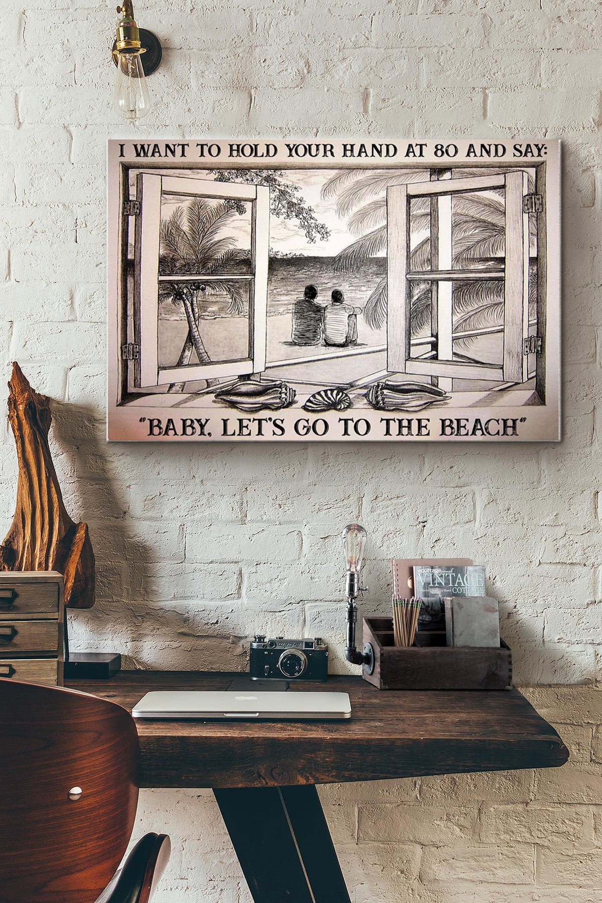 Window View Gay Couple Go To The Beach Canvas Ideas, Canvas Hanging Prints,  Gift Idea Framed Prints, Canvas