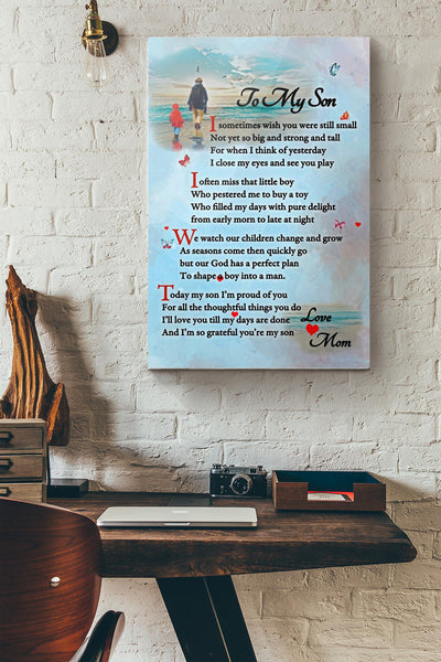 To My Son Mom Prints And Canvas Ideas, Canvas Hanging Prints,  Gift Idea Framed Prints, Canvas