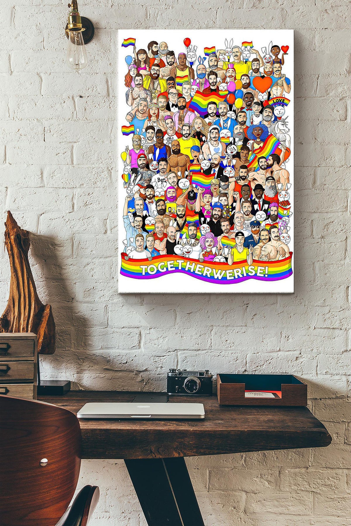 Together We Rise Our Lgbtiqa Flag Canvas Ideas, Canvas Hanging Prints,  Gift Idea Framed Prints, Canvas