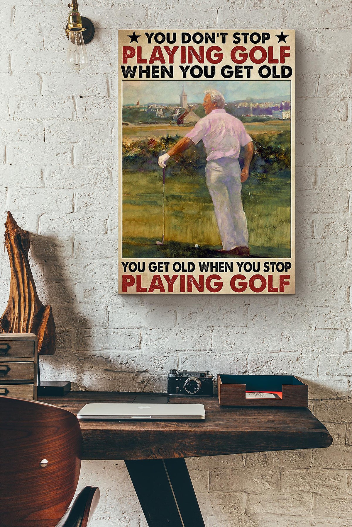 You Dont Stop Playing Golf When Youre Get Cold Golfer Canvas Ideas, Canvas Hanging Prints, Gift Idea Framed Prints, Canvas