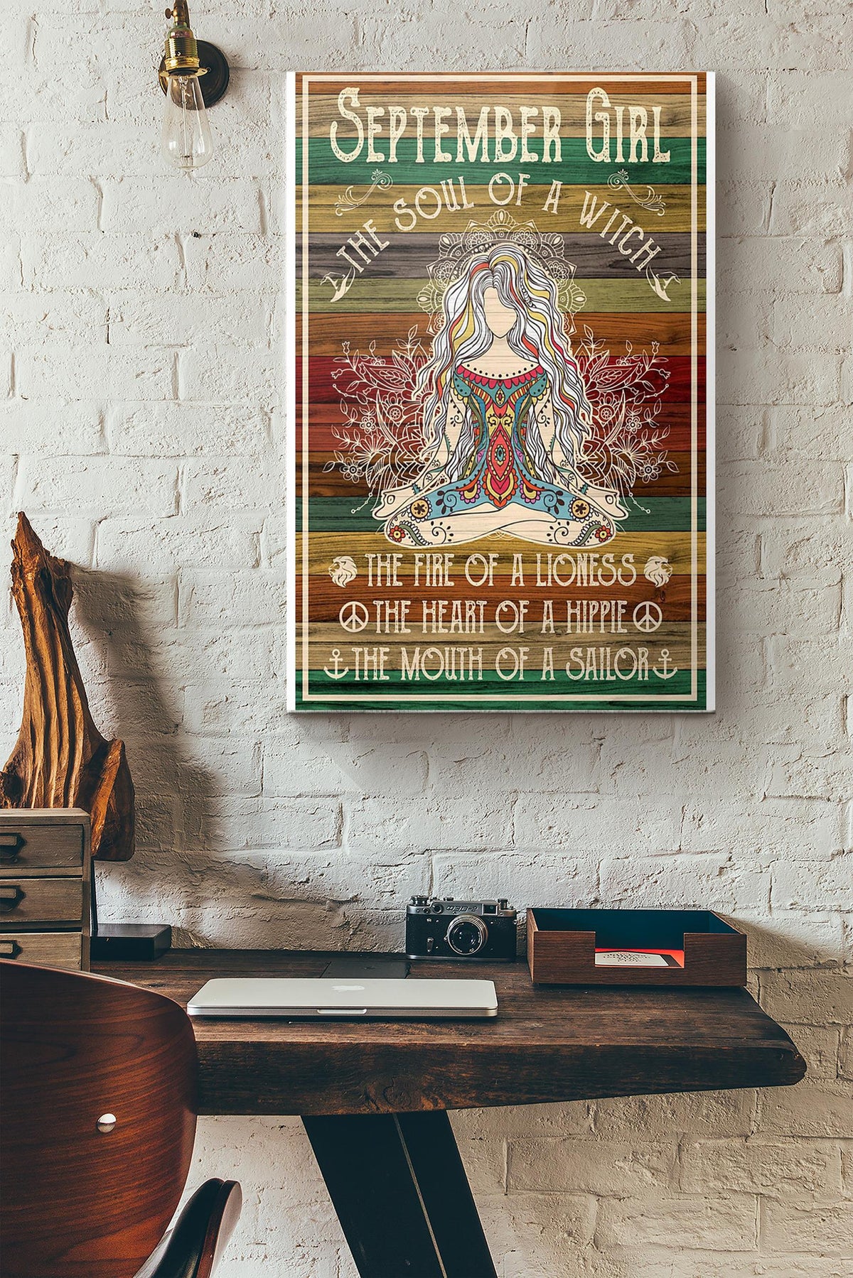 Yoga September Girl The Soul Of A Witch Canvas Ideas, Canvas Hanging Prints,  Gift Idea Framed Prints, Canvas