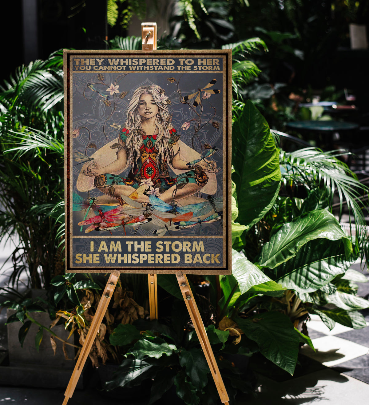 Yoga Girl They Whispered To Her You Cannot Withstand The Storm I Am The Storm She Whispered Back Canvas Ideas, Canvas Hanging Prints, Gift Idea Framed Prints, Canvas