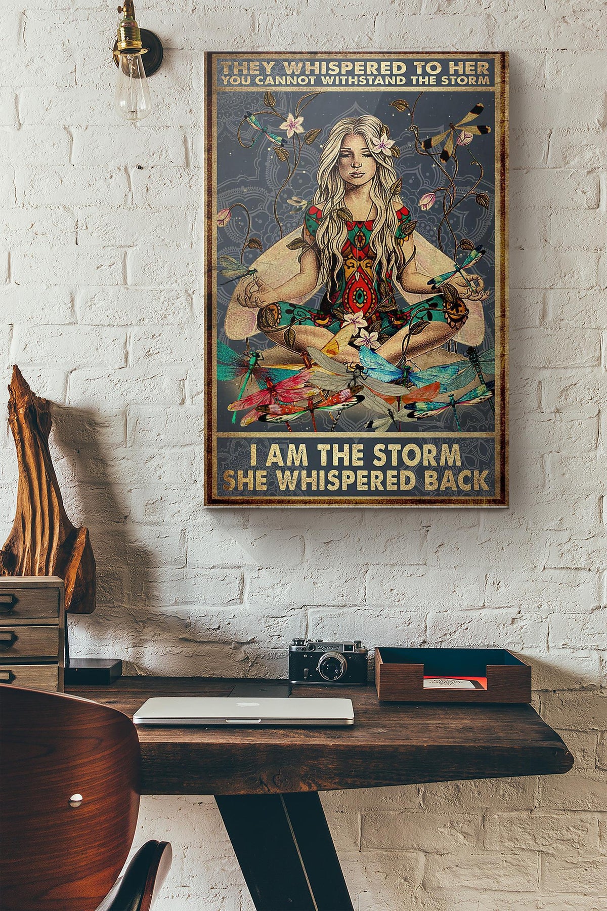 Yoga Girl They Whispered To Her You Cannot Withstand The Storm I Am The Storm She Whispered Back Canvas Ideas, Canvas Hanging Prints, Gift Idea Framed Prints, Canvas