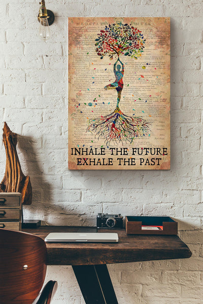 Yoga Inhale The Future Exhale The Past Dictionary Canvas Ideas, Canvas Hanging Prints, Gift Idea Framed Prints, Canvas