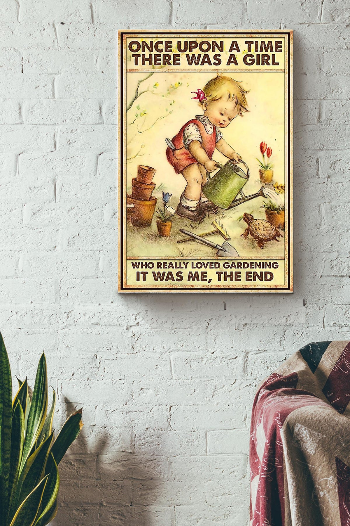 There Was A Girl Who Really Loved Gardening It Was Me Canvas Ideas, Canvas Hanging Prints,  Gift Idea Framed Prints, Canvas