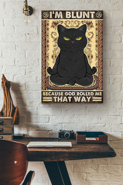 Yoga Cat Im Blunt Wrapped Canvas