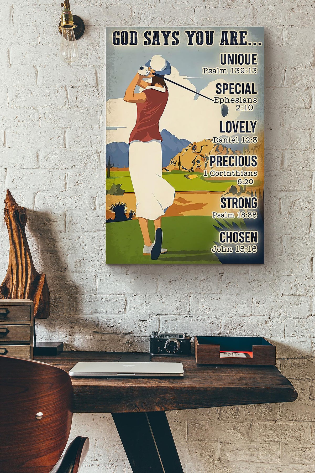 You Are Unique Golf Wrapped Canvas