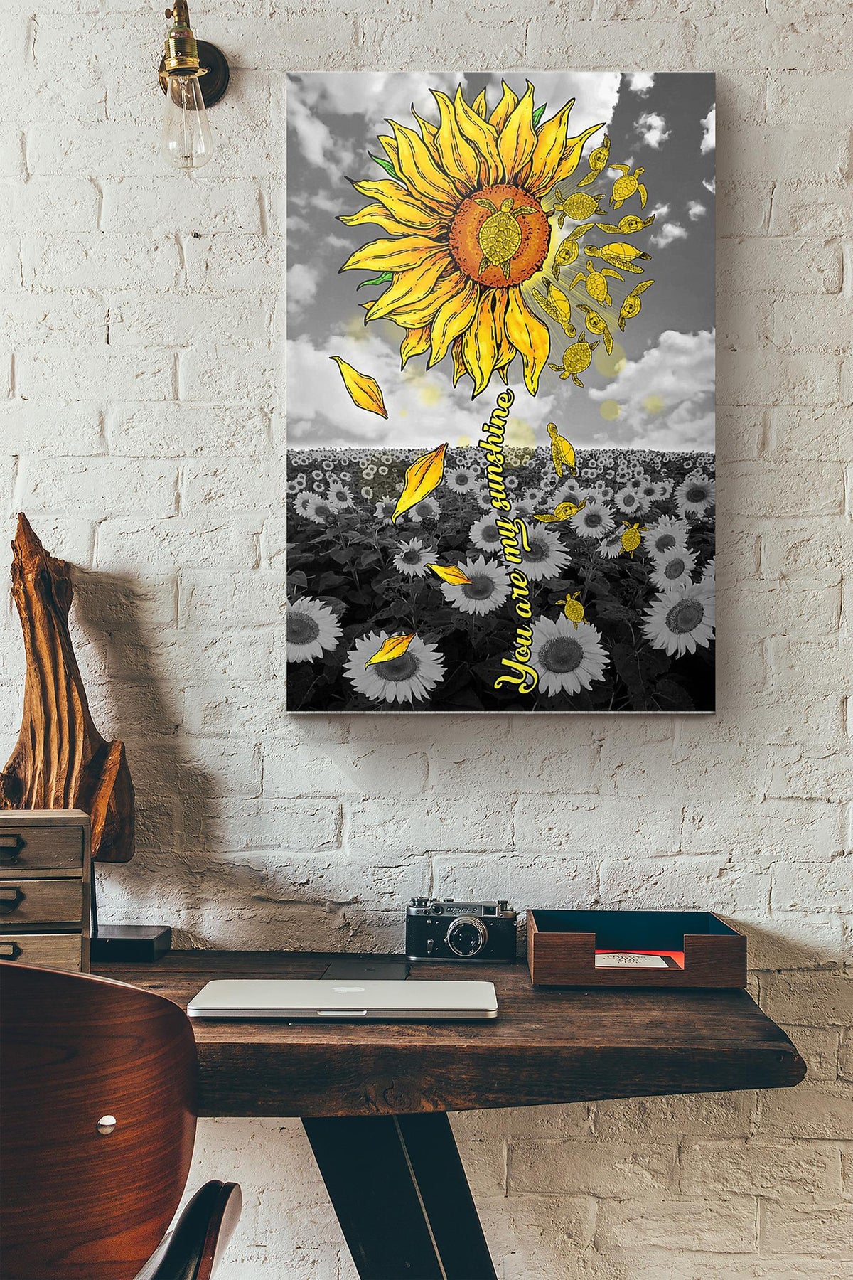 Turtles Sunflower You Are My Sunshine Canvas Ideas, Canvas Hanging Prints,  Gift Idea Framed Prints, Canvas