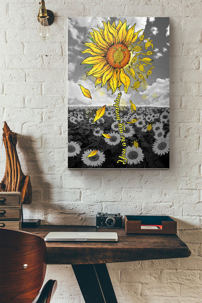 Turtles Sunflower You Are My Sunshine Canvas Ideas, Canvas Hanging Prints,  Gift Idea Framed Prints, Canvas
