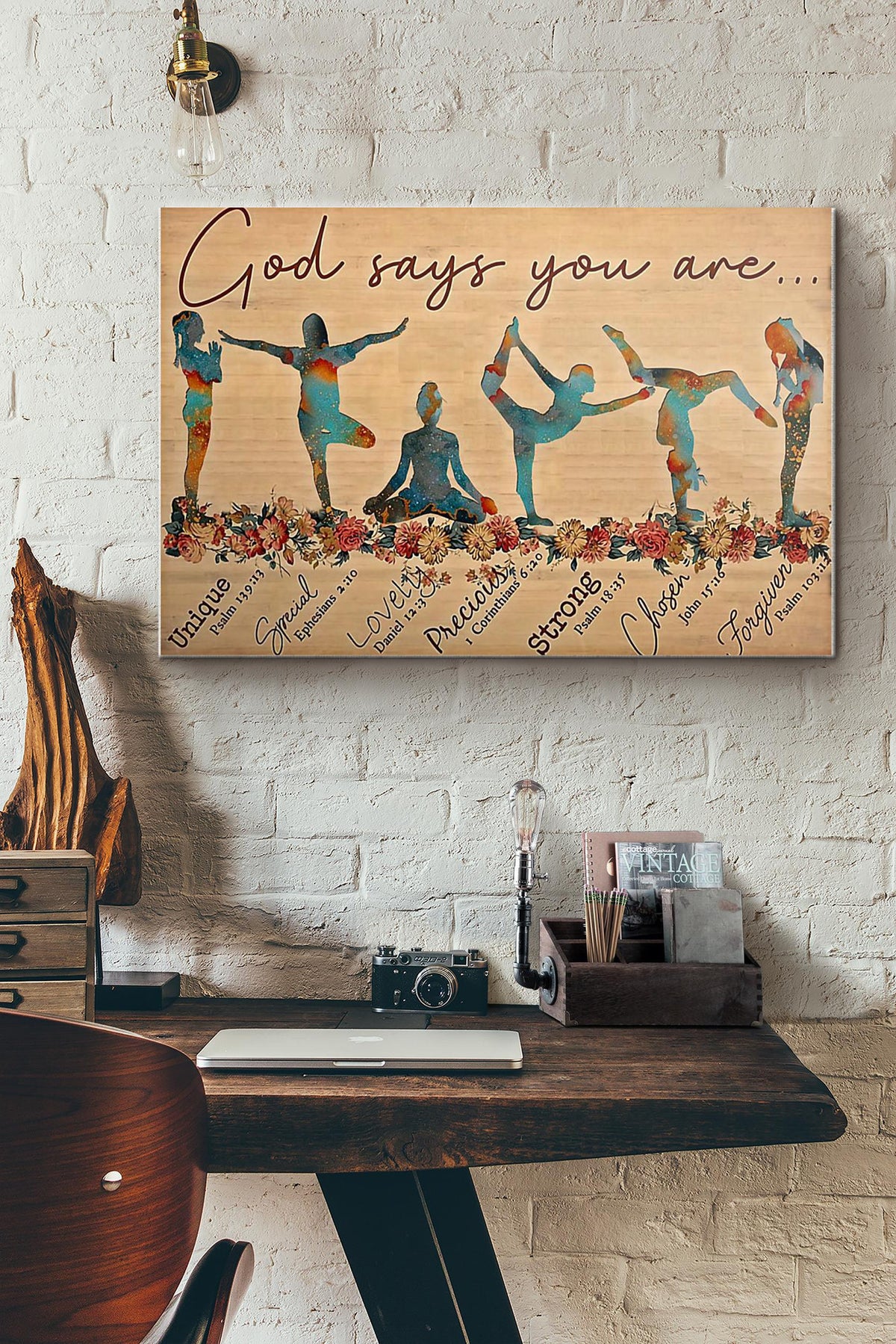 Yoga God Says You Are Canvas Ideas, Canvas Hanging Prints,  Gift Idea Framed Prints, Canvas