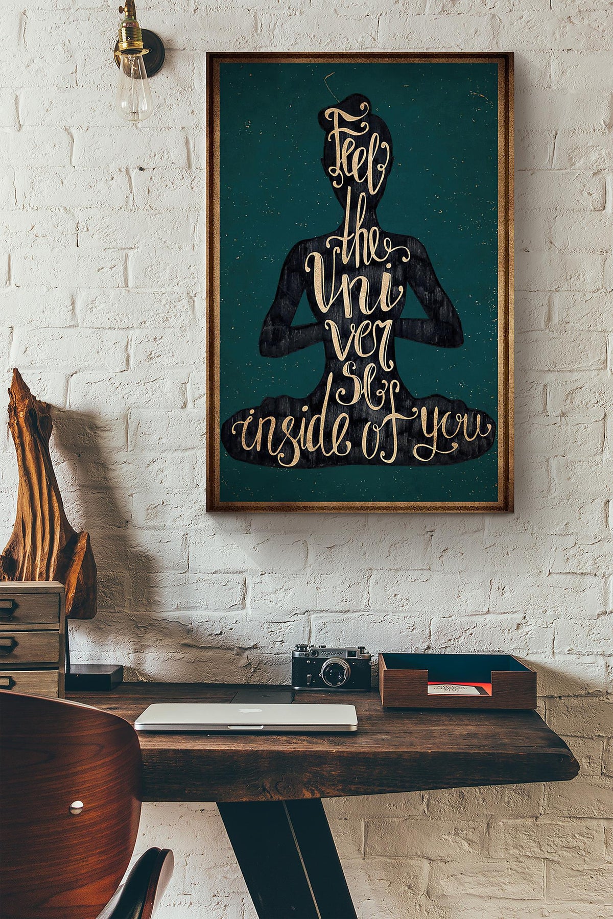 Yoga Inner Feel The Universe Inside Of You Silhouette Canvas Ideas, Canvas Hanging Prints,  Gift Idea Framed Prints, Canvas