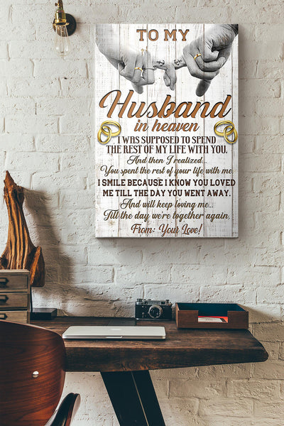 To My Husband In Heaven Canvas Ideas, Canvas Hanging Prints,  Gift Idea Framed Prints, Canvas