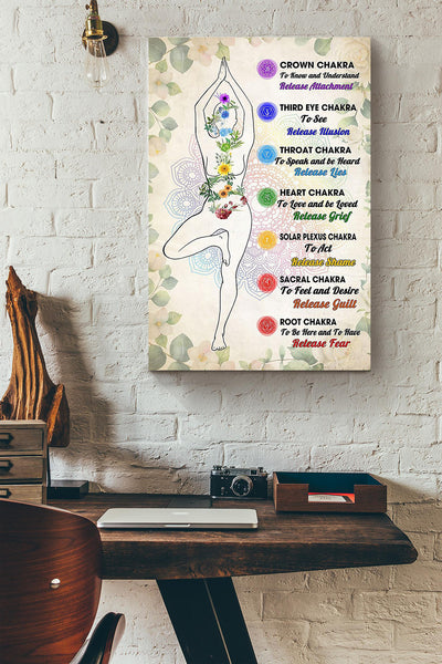 Yoga Chakra Wrapped Canvas