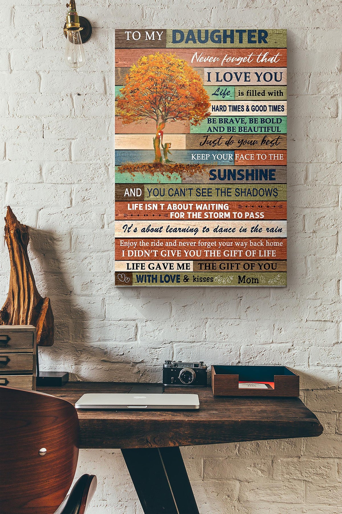 Tree To My Daughter Mom Canvas Ideas, Canvas Hanging Prints,  Gift Idea Framed Prints, Canvas