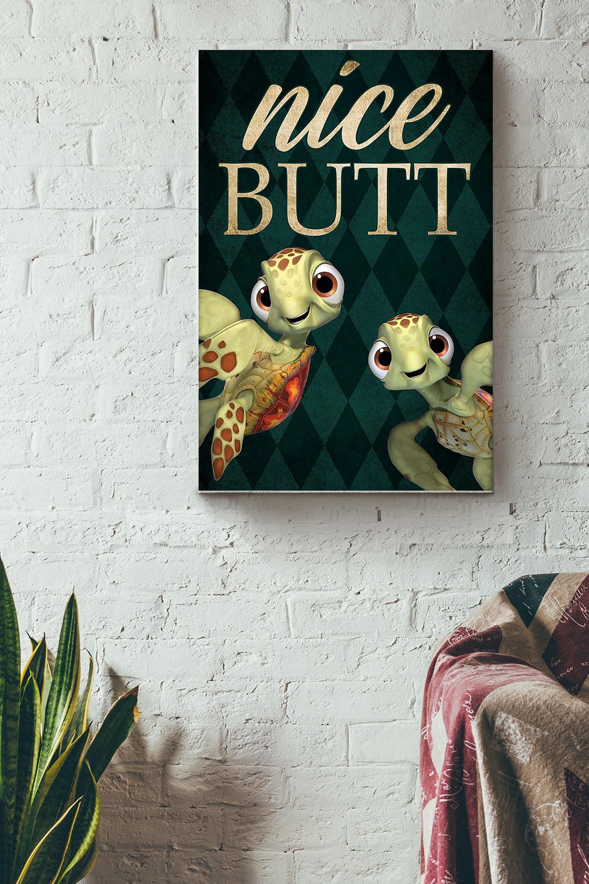 Two Little Turtles With Nice Butt Canvas Ideas, Canvas Hanging Prints,  Gift Idea Framed Prints, Canvas