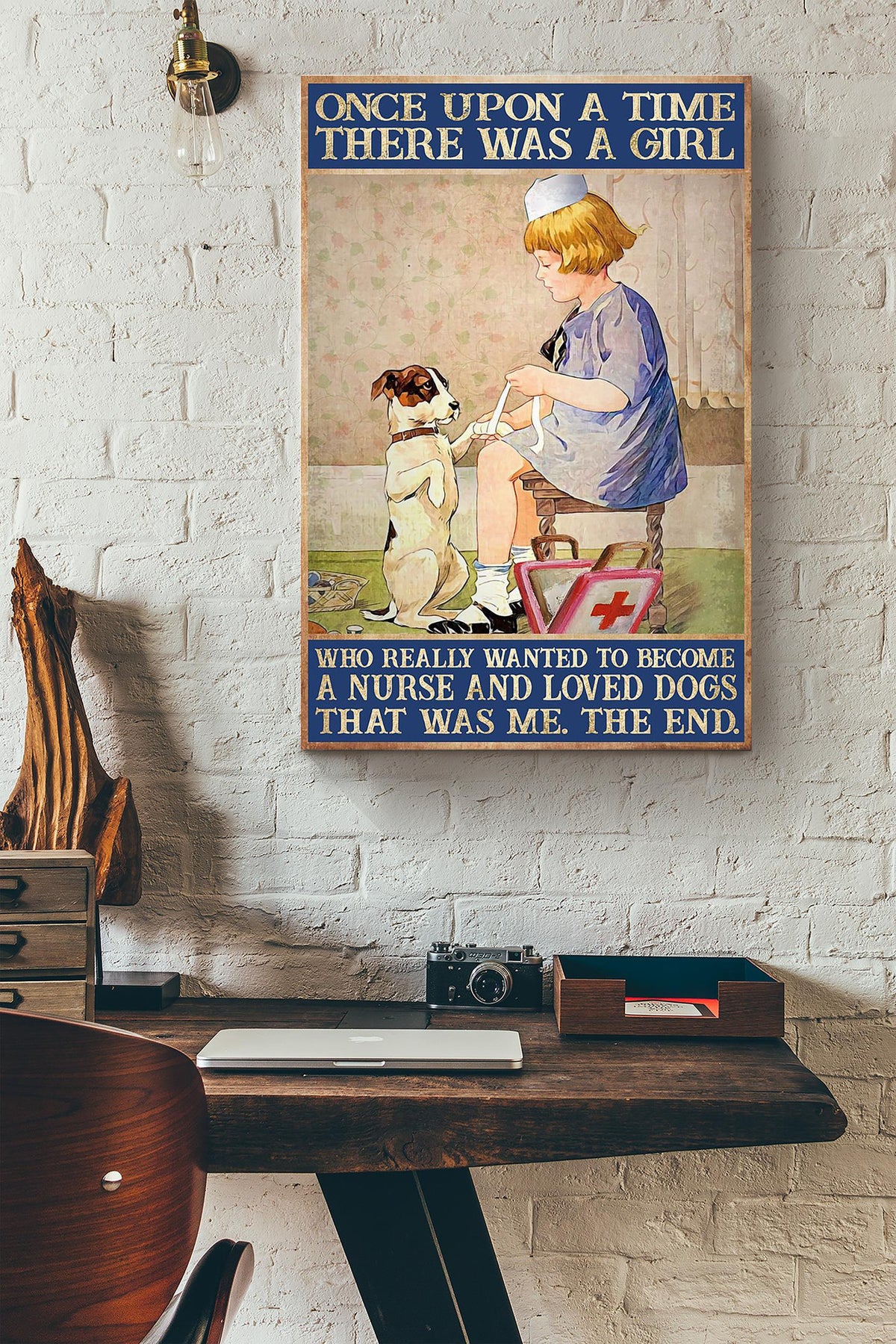 There Was A Girl Who Really Wanted To Become A Nurse And Loved Dogs That Was Me Canvas Ideas, Canvas Hanging Prints,  Gift Idea Framed Prints, Canvas