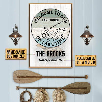 Aeticon Gifts Personalized Canoeing Welcome To Our Lake House Canvas