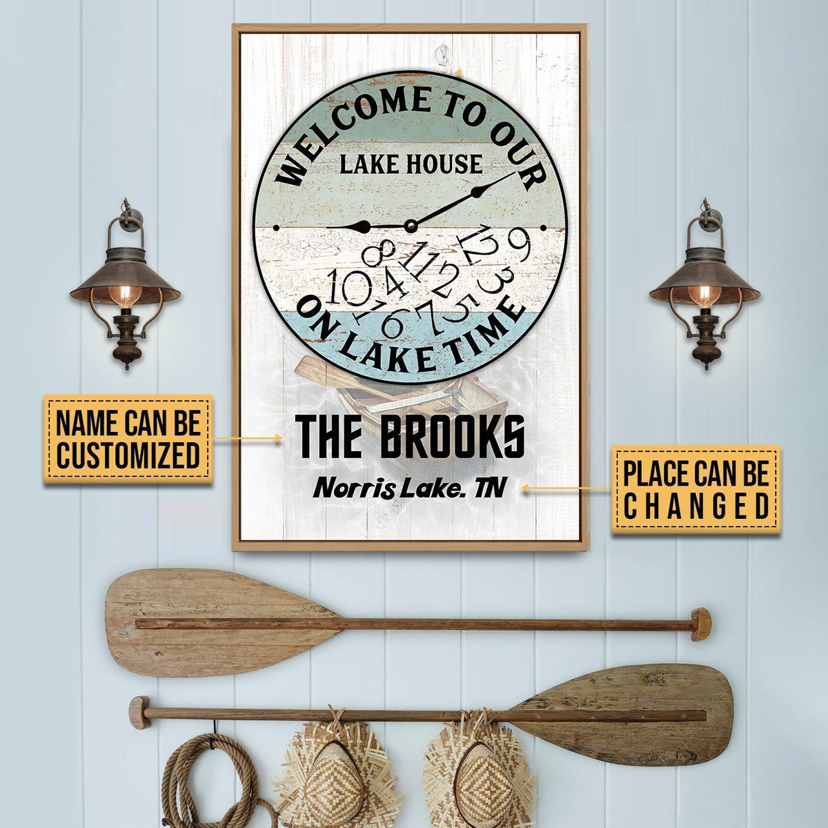 Aeticon Gifts Personalized Canoeing Welcome To Our Lake House Canvas
