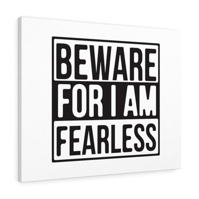 Scripture Canvas I Am Fearless Christian Wall Art Meaningful Home Decor Gifts Unique Housewarming Gift Ideas Framed Prints, Canvas