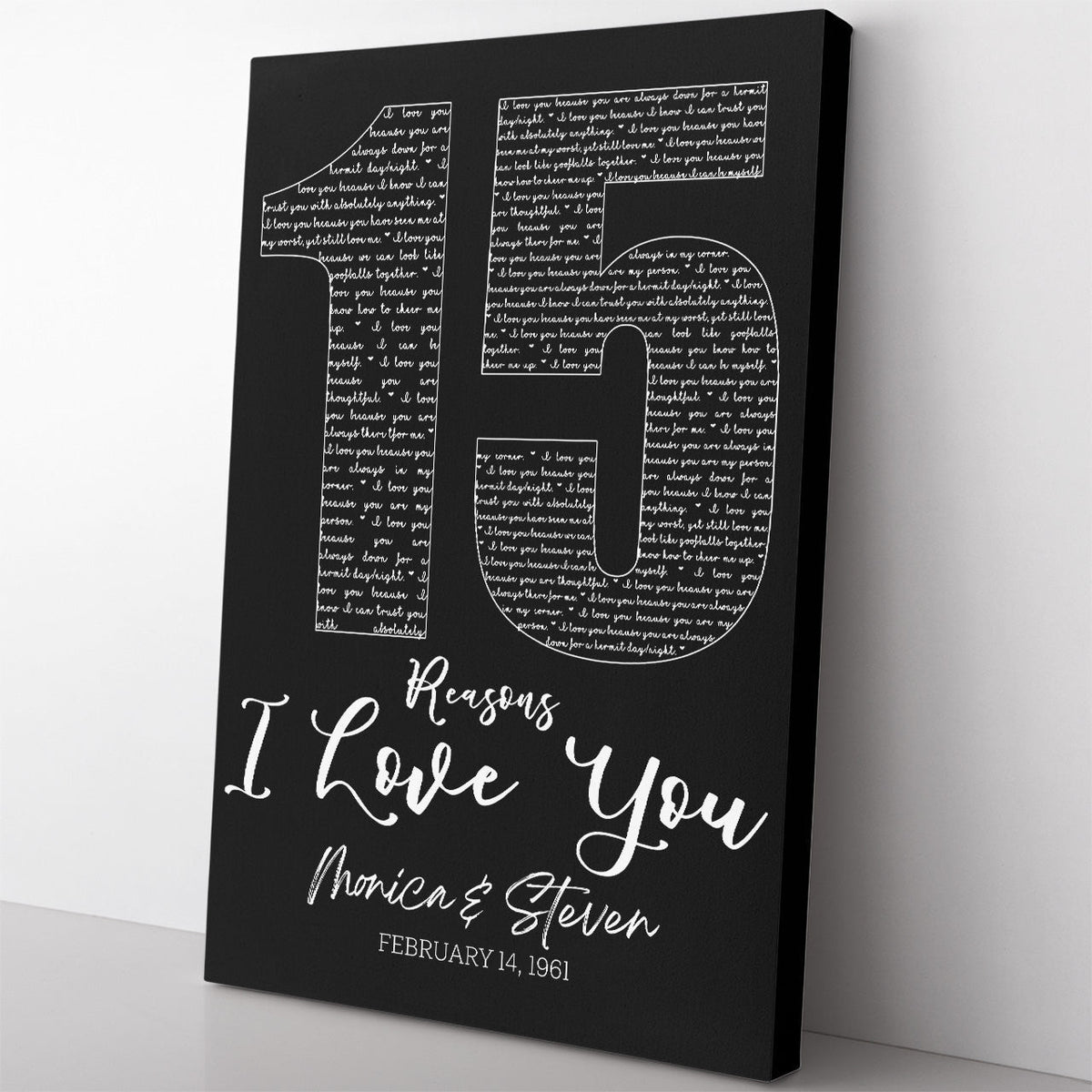 Crystal Anniversary Gift Wall Art, Custom 15th Anniversary Sign Wall Art Framed Prints, Canvas