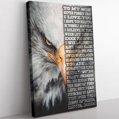 Personalized Canvas Painting, Canvas Hanging Wall Art Gift For Son, To My Son Wall Art Framed Prints, Canvas