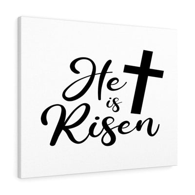 Scripture Canvas He Is Risen Christian Wall Art Bible Verse Meaningful Home Decor Gifts Unique Housewarming Gift Ideas Framed Prints, Canvas