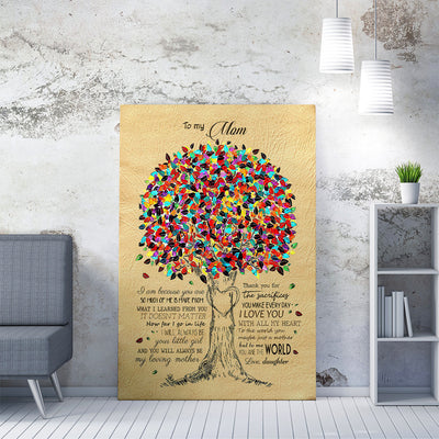 Personalized Canvas Painting, Canvas Hanging Wall Art Gift For Mom, Thank You For The Sacrifices, Blanket For Mothers Day Framed Prints, Canvas