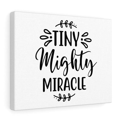Scripture Canvas Tiny Mighty Miracle Christian Wall Art Meaningful Home Decor Gifts Unique Housewarming Gift Ideas Framed Prints, Canvas