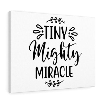 Scripture Canvas Tiny Mighty Miracle Christian Wall Art Meaningful Home Decor Gifts Unique Housewarming Gift Ideas Framed Prints, Canvas