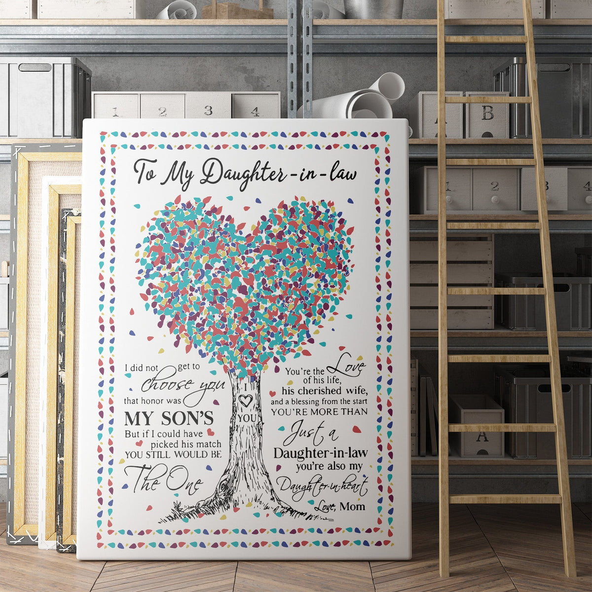 Wall Art Gift Ideas For Daughter In Law, Custom Personalized Canvas Painting, Canvas Hanging Wall Art Gift, Tree Of Life Framed Prints, Canvas