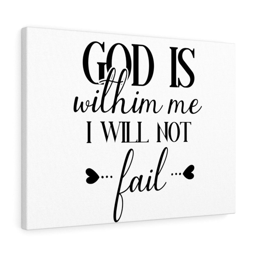 Scripture Canvas God Is Within Me I Will Not Fail Christian Wall Art Meaningful Home Decor Gifts Unique Housewarming Gift Ideas Framed Prints, Canvas