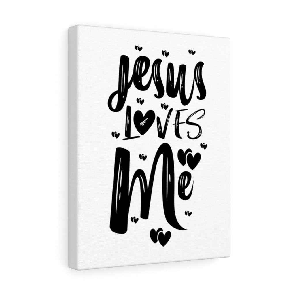 Scripture Canvas Jesus Loves Me Christian Wall Art Meaningful Home Decor Gifts Unique Housewarming Gift Ideas Framed Prints, Canvas