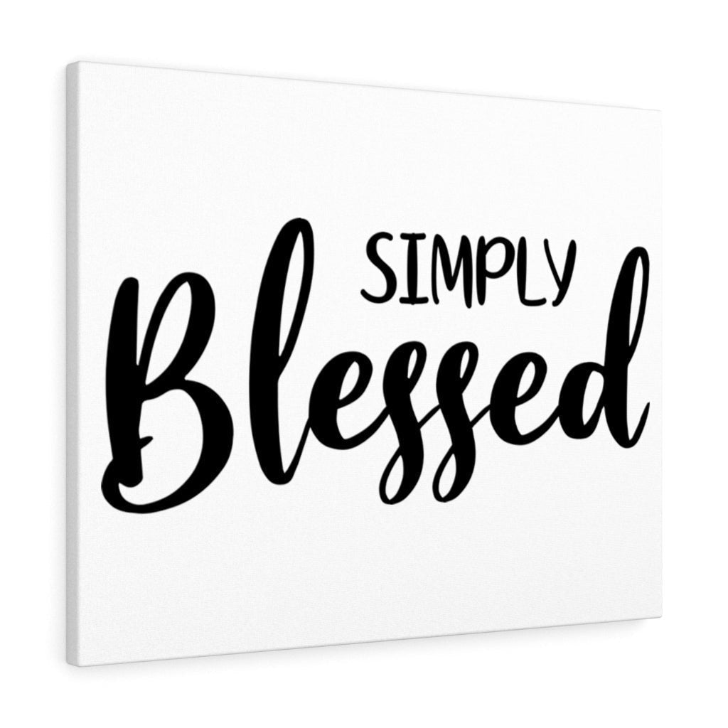 Scripture Canvas Simply Blessed Christian Wall Art Bible Verse Meaningful Home Decor Gifts Unique Housewarming Gift Ideas Framed Prints, Canvas