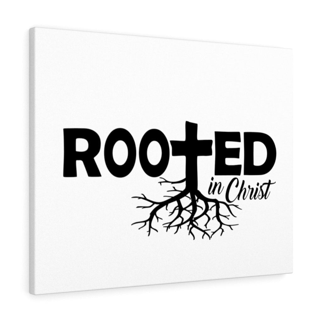 Scripture Canvas Rooted In Christ Christian Wall Art Meaningful Home Decor Gifts Unique Housewarming Gift Ideas Framed Prints, Canvas