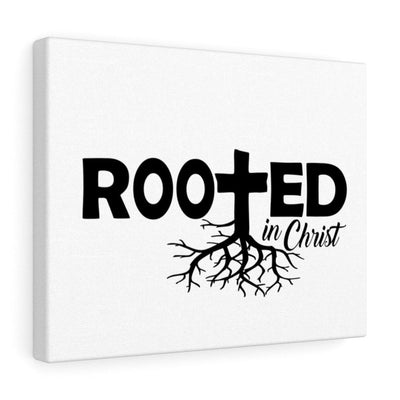 Scripture Canvas Rooted In Christ Christian Wall Art Meaningful Home Decor Gifts Unique Housewarming Gift Ideas Framed Prints, Canvas
