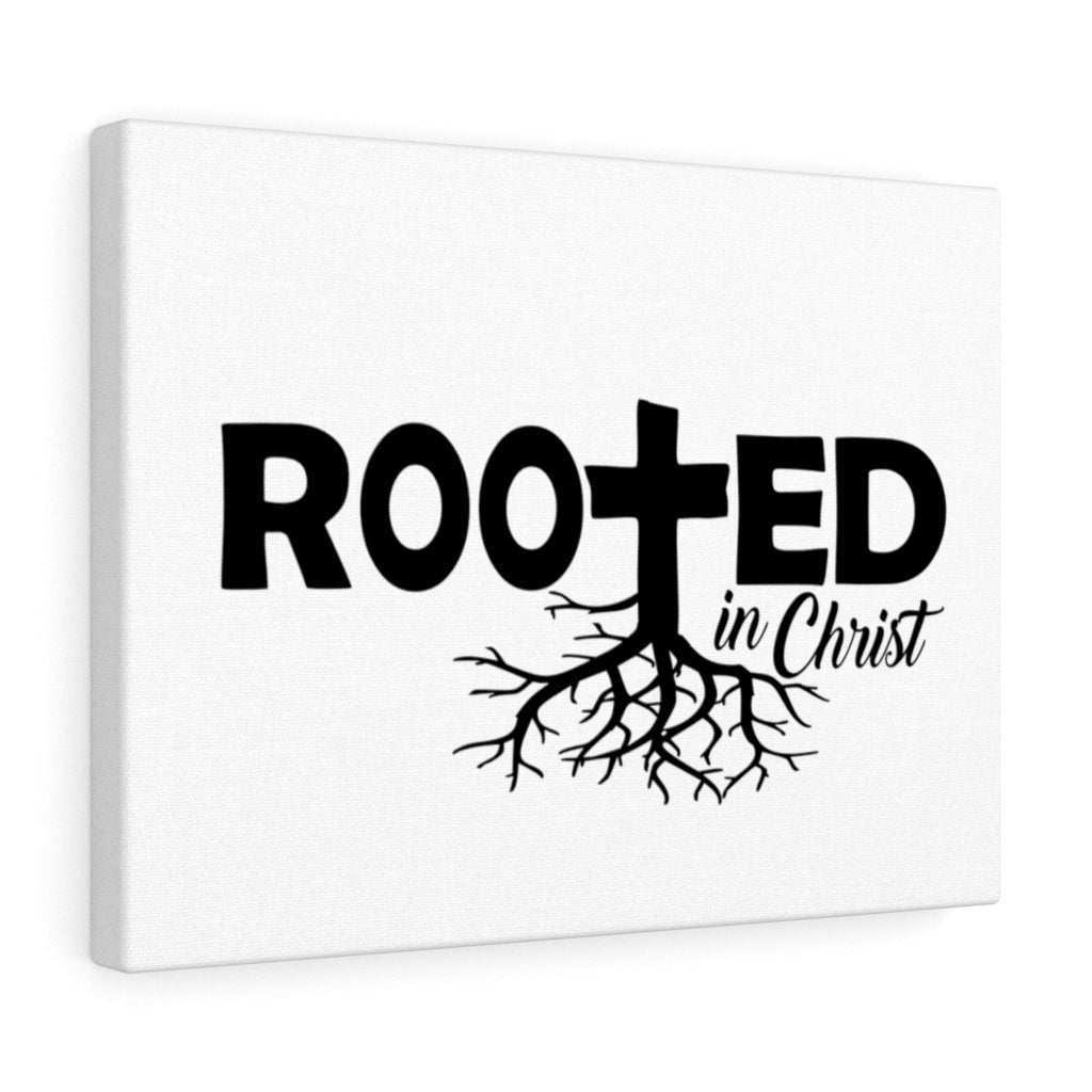 Scripture Canvas Rooted In Christ Christian Wall Art Meaningful Home Decor Gifts Unique Housewarming Gift Ideas Framed Prints, Canvas