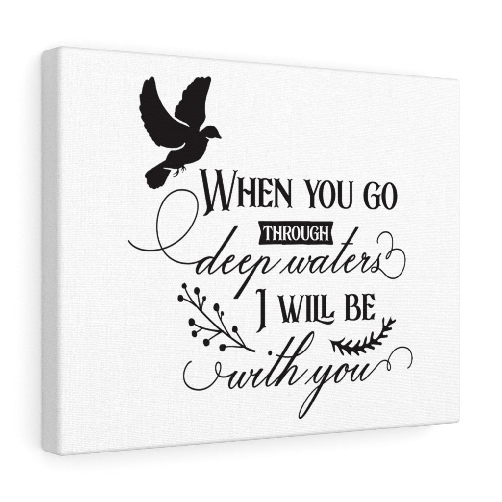 Scripture Canvas When You Go Christian Wall Art Meaningful Home Decor Gifts Unique Housewarming Gift Ideas Framed Prints, Canvas