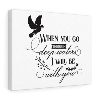 Scripture Canvas When You Go Christian Wall Art Meaningful Home Decor Gifts Unique Housewarming Gift Ideas Framed Prints, Canvas