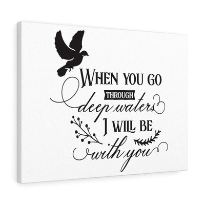 Scripture Canvas When You Go Christian Wall Art Meaningful Home Decor Gifts Unique Housewarming Gift Ideas Framed Prints, Canvas