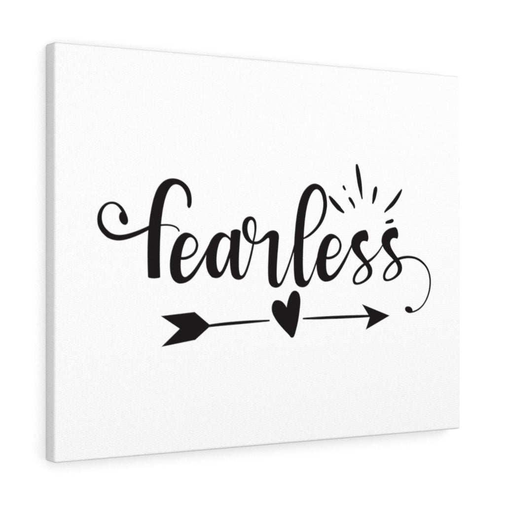 Scripture Canvas Fearless Christian Wall Art Meaningful Home Decor Gifts Unique Housewarming Gift Ideas Framed Prints, Canvas